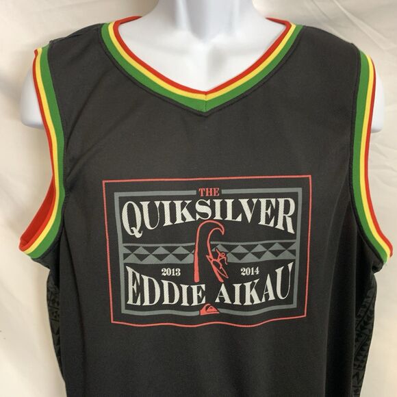 Quiksilver Hawaii 2013-14 Tank Top Jersey XXL Eddie Aikau Rasta Reggae Colorway - Picture 4 of 8
